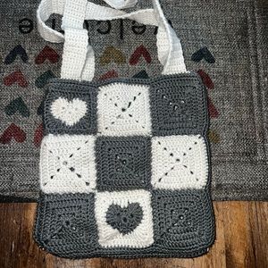 crocheted tote bag
